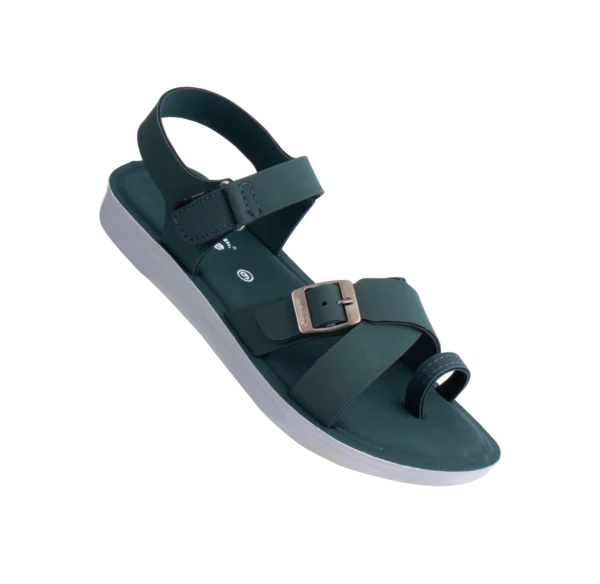 Girl's  Forest Green/Purple/Beige/Aqua Blue Sandals-Art No. 2350