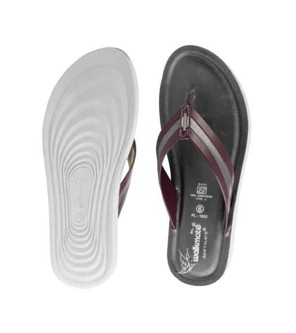 Women's  Wine  V Strap-PL-1002 - Image 3