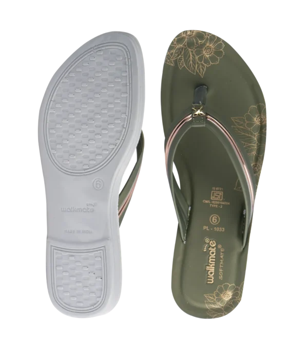 Women's  Green V Strap-Art No.PL-1033 - Image 3