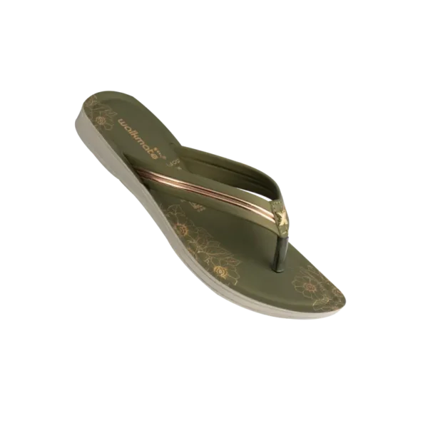 Women's  Green V Strap-Art No.PL-1033