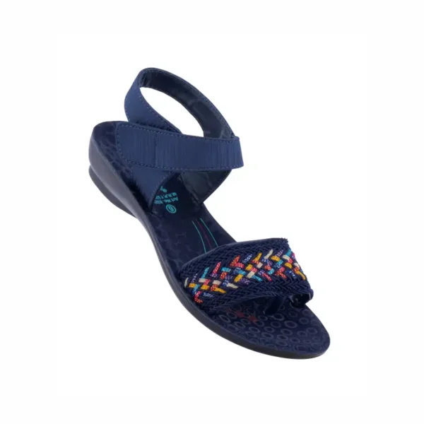 Women's Blue & Black Sandals-Art No. 6321