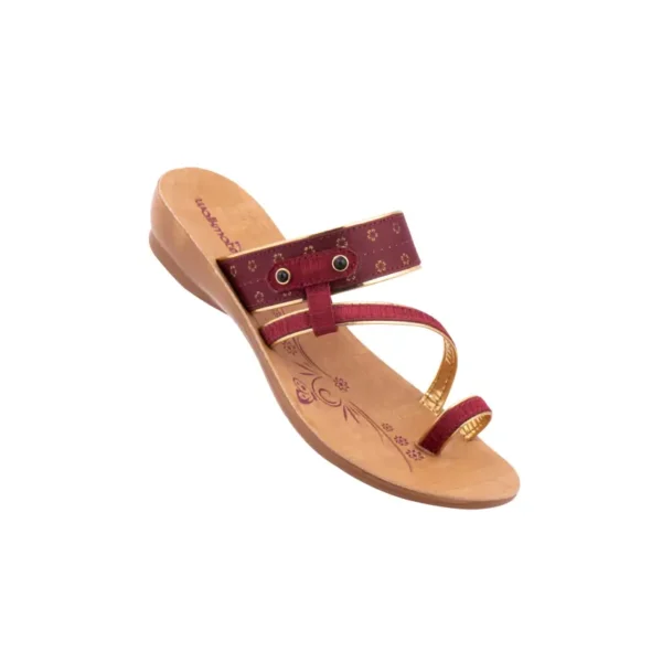 Women's Black & Maroon Covering-Art No. 6385