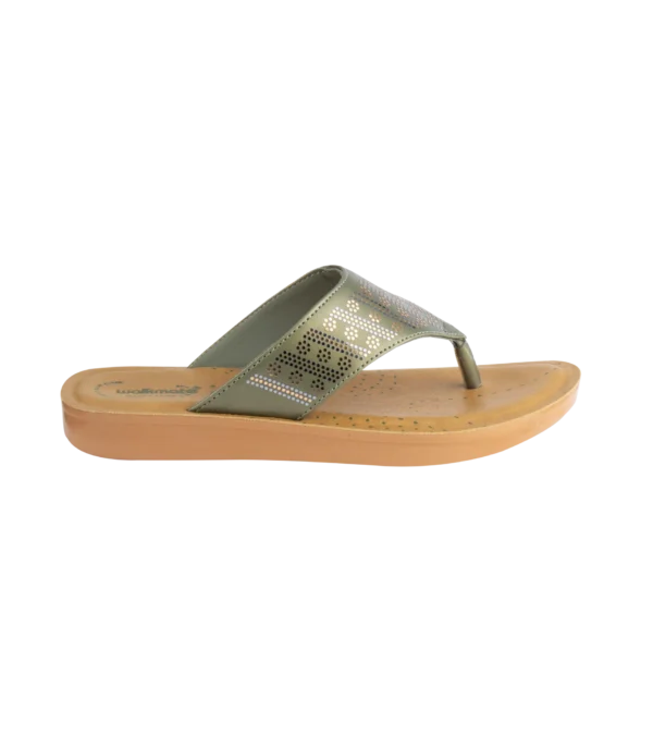 Women's  Green V Strap-PL-1004 - Image 2