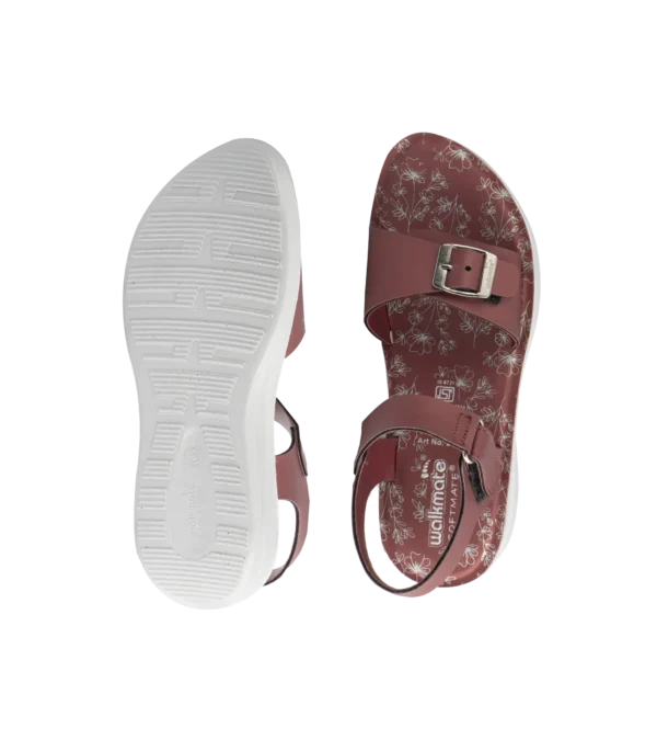 Girl's  Maroon/Green/Eblue Sandals-Art No. 2325 - Image 3
