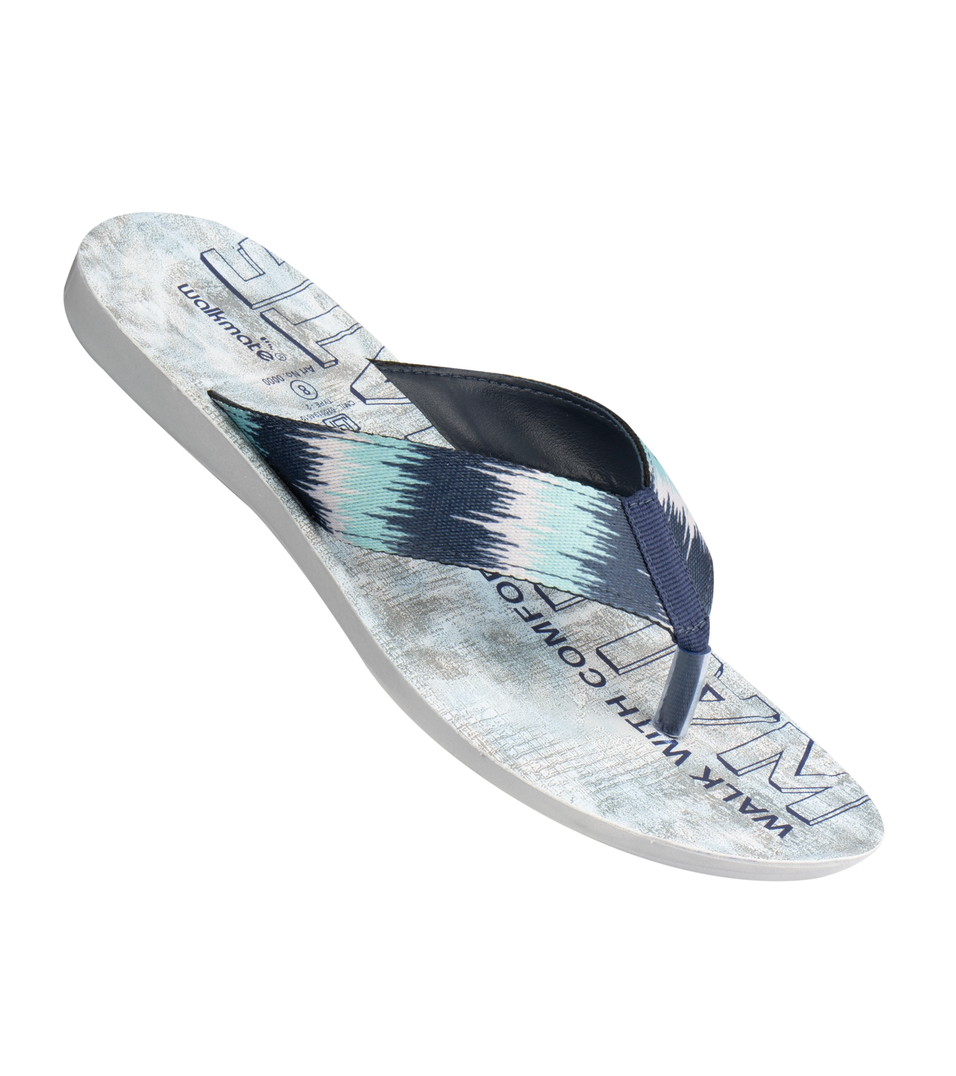 Men's Grey Blue and Brown V Strap-Art No.PG-5044