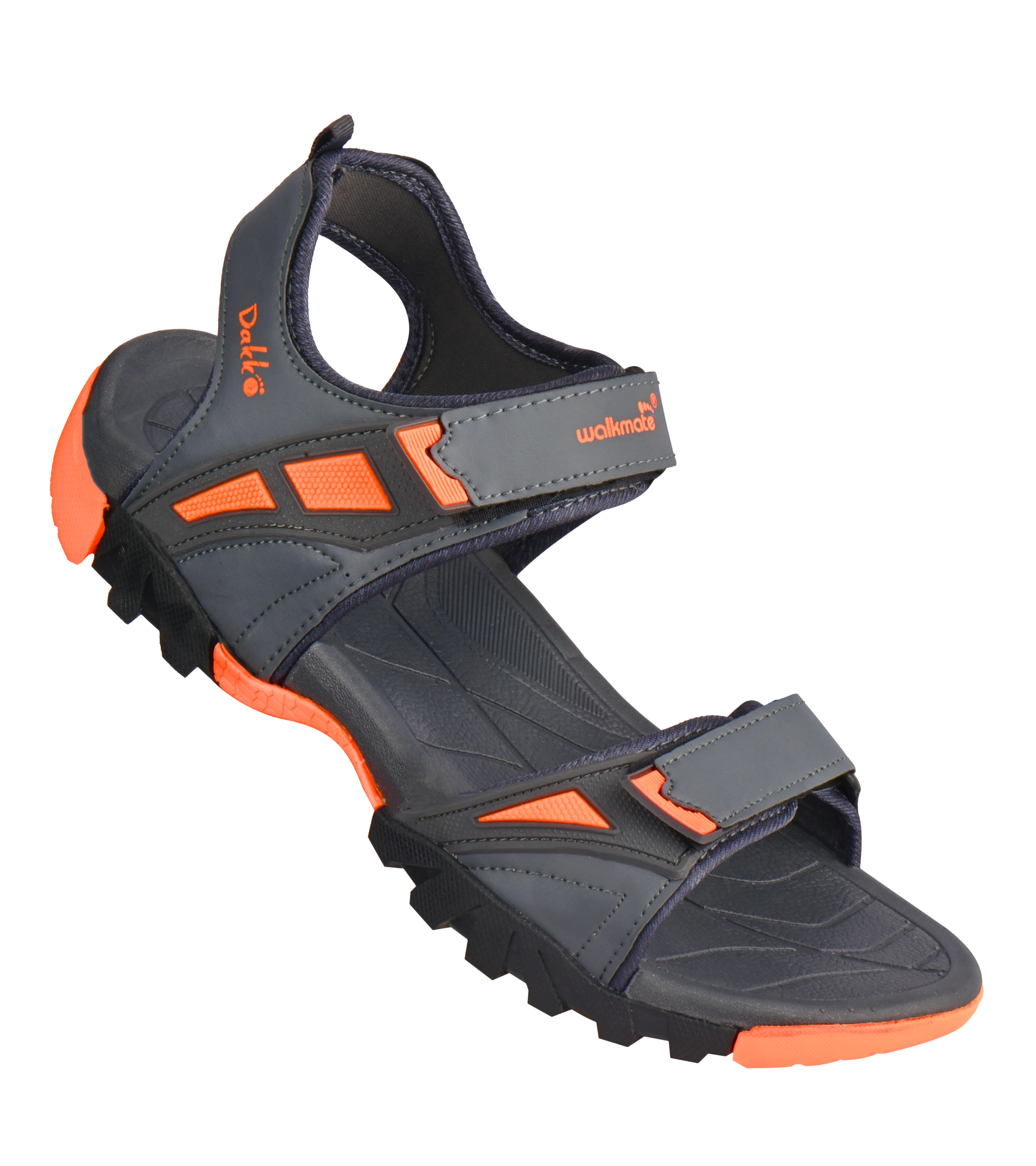 Dakko Men's Grey orange Sandals-Art No. 10053