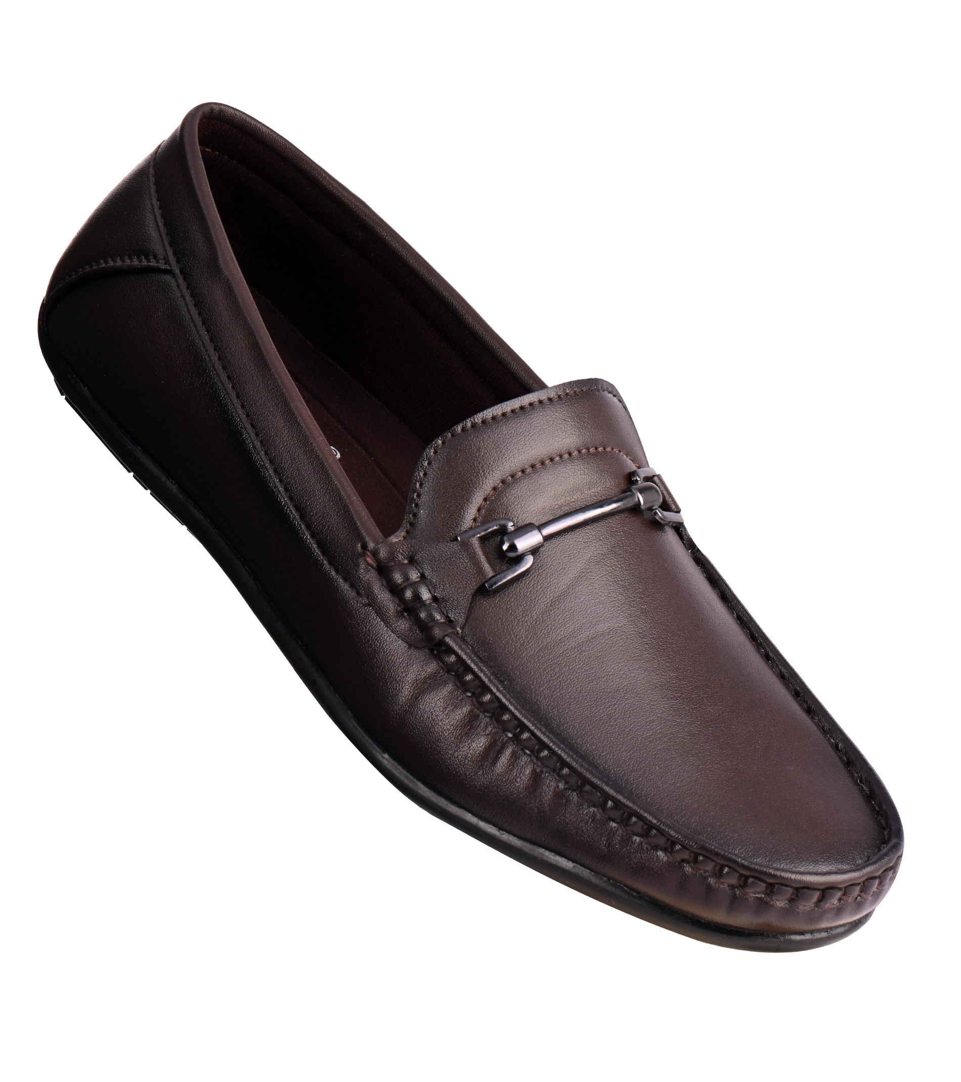 Dakko Men's Brown and Black Loafers-Art No. 15034
