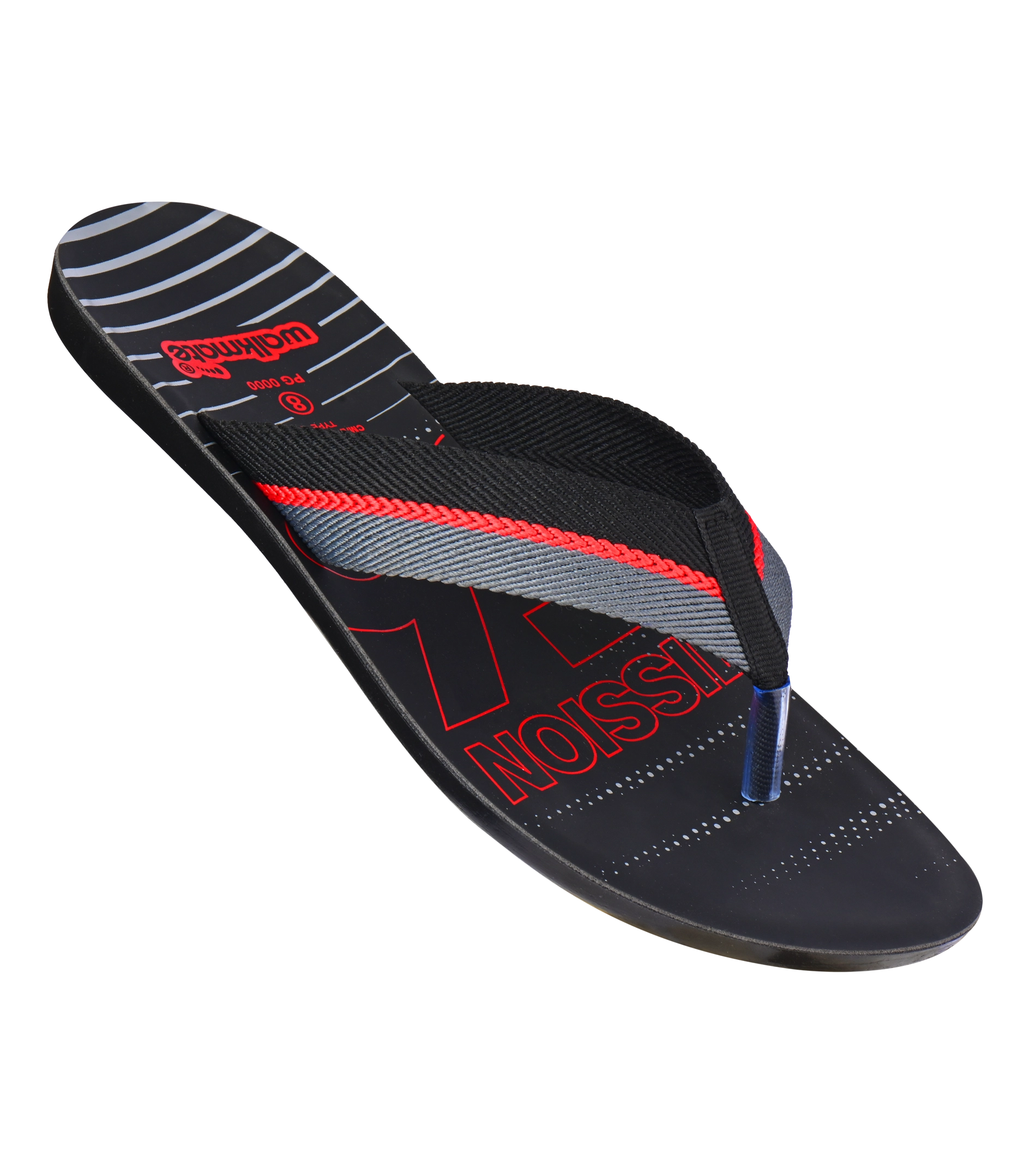 Men's Black & D grey Causal V Strap-Art No. 5072