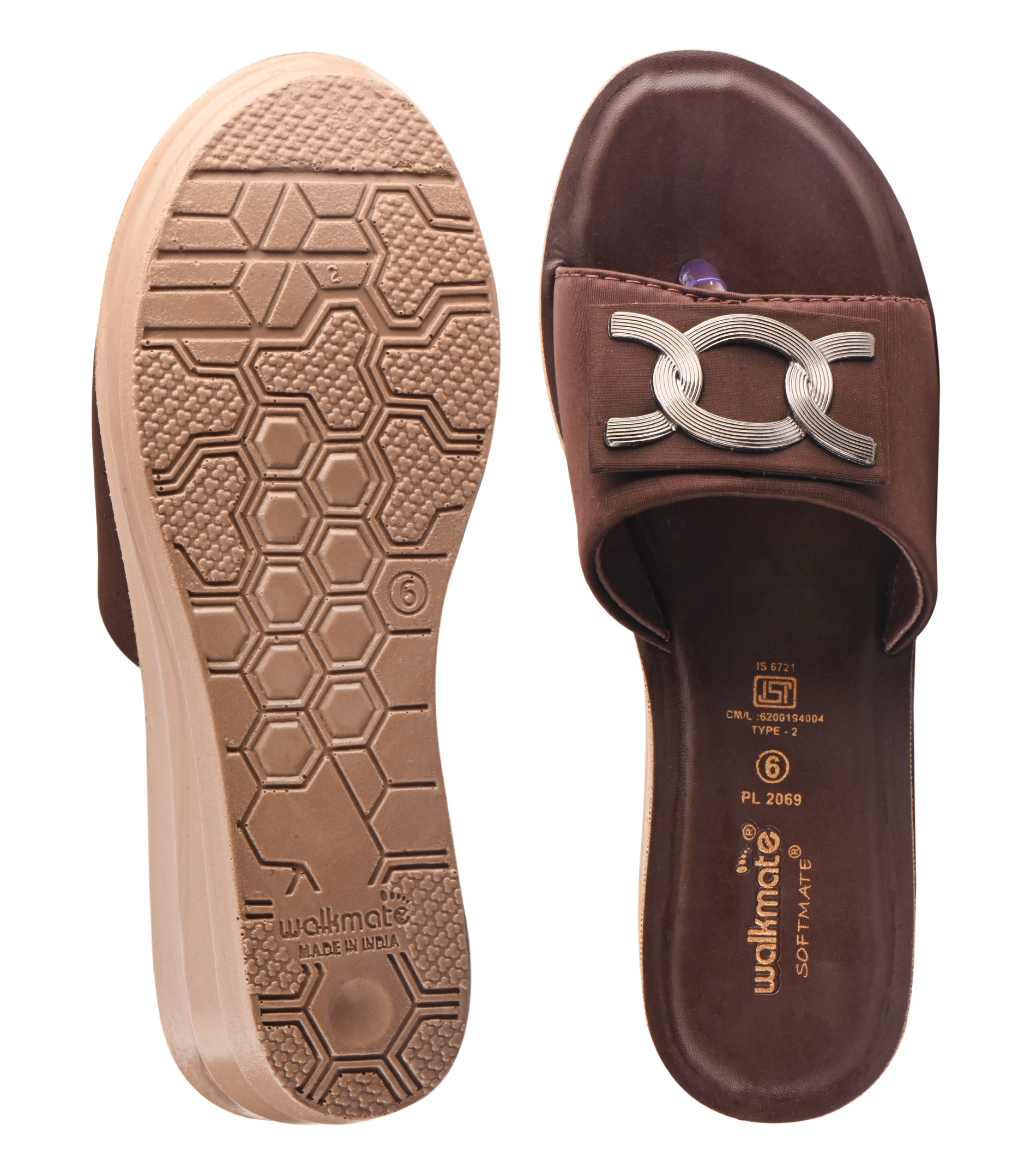 Women's Black/Brown covering-Art No. PL 2069 - Image 2