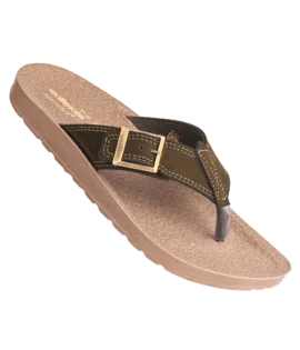 Men's Olive  and Camel V Strap-Art No.PG 5077